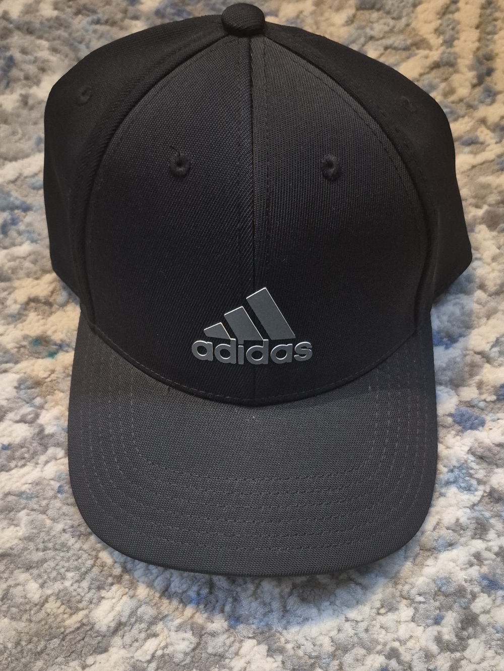 adidas Black Baseball Cap with Silver Logo